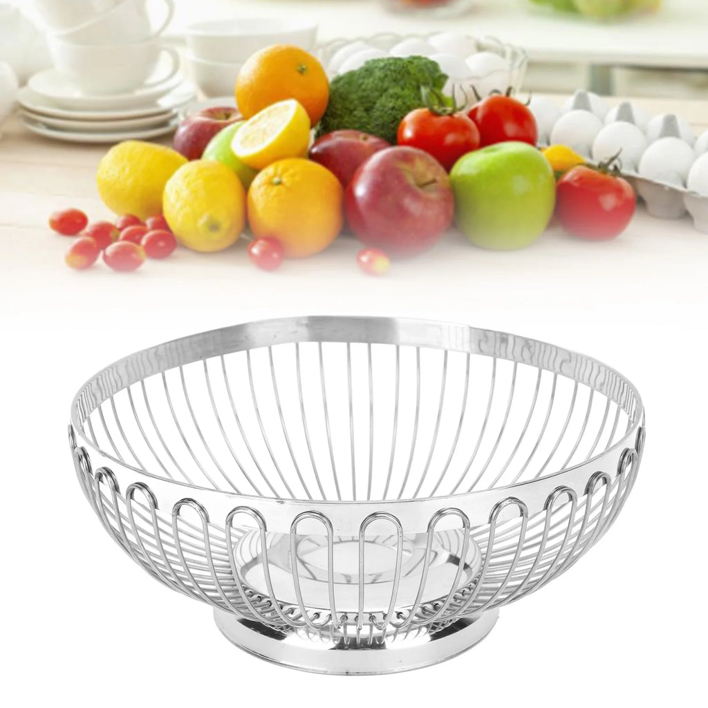 ZK20 Stainless Steel Fruit Basket Multipurpose Decorative Mirror Polished Large Capacity Fruit Bowl for Living Room